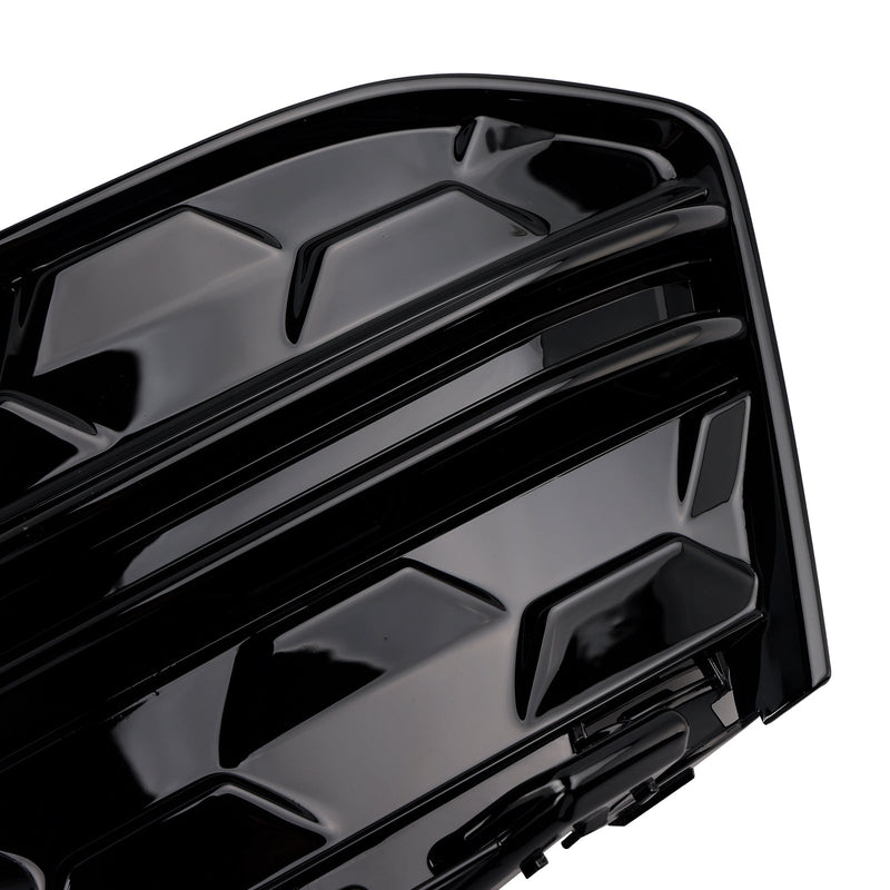 2023+ Audi A6 C8PA S-Line S6 2PCS Frontstoßstange Nebelscheinwerfer Kühlergrill Zierleiste Schwarz