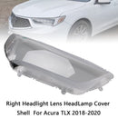 2018–2020 Acura TLX rechts Scheinwerfer Objektiv Scheinwerfer Abdeckung Shell