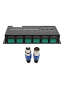 24 canales DMX 512 decodificador RGBW PWM controlador de atenuación controlador de luz de tira LED