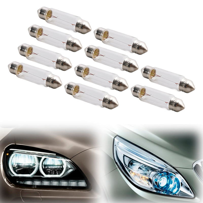 10 STÜCKE Auto Licht Rohrlampe birne C5W SV8.5 43 MM 6413 12 V 5 Watt Für OSRAM