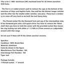 Schlüssel zum Entfernen der unteren Kappe. Werkzeug zum Wiederaufbau der Saphire/Onyx/Diamond-Gabel/DVO-Gabel