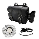 Heck Bag Pu Pu Side Saddle Tail Bag Bagasjepose Lagring Svart for motorsykkel