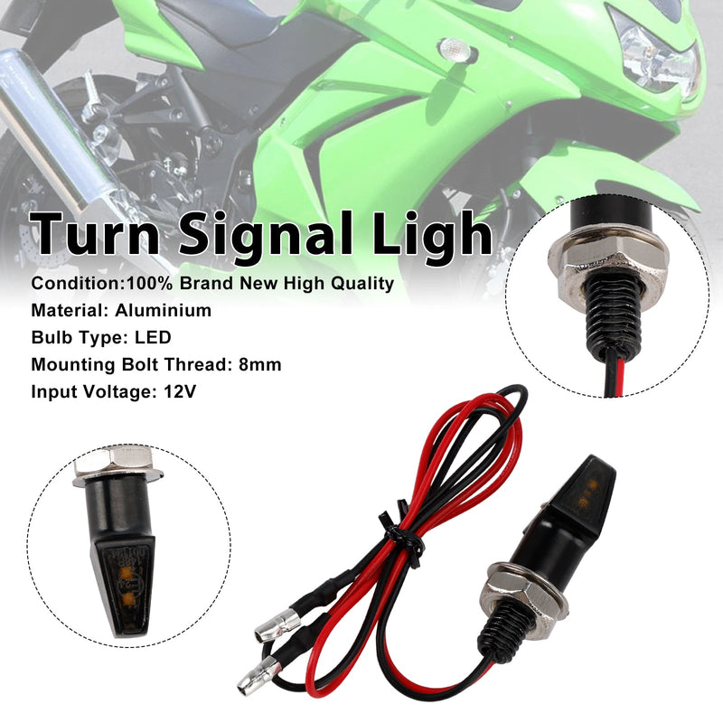 12V LED Blinker Anzeige Licht 8mm Universal Motorrad Für Yamaha