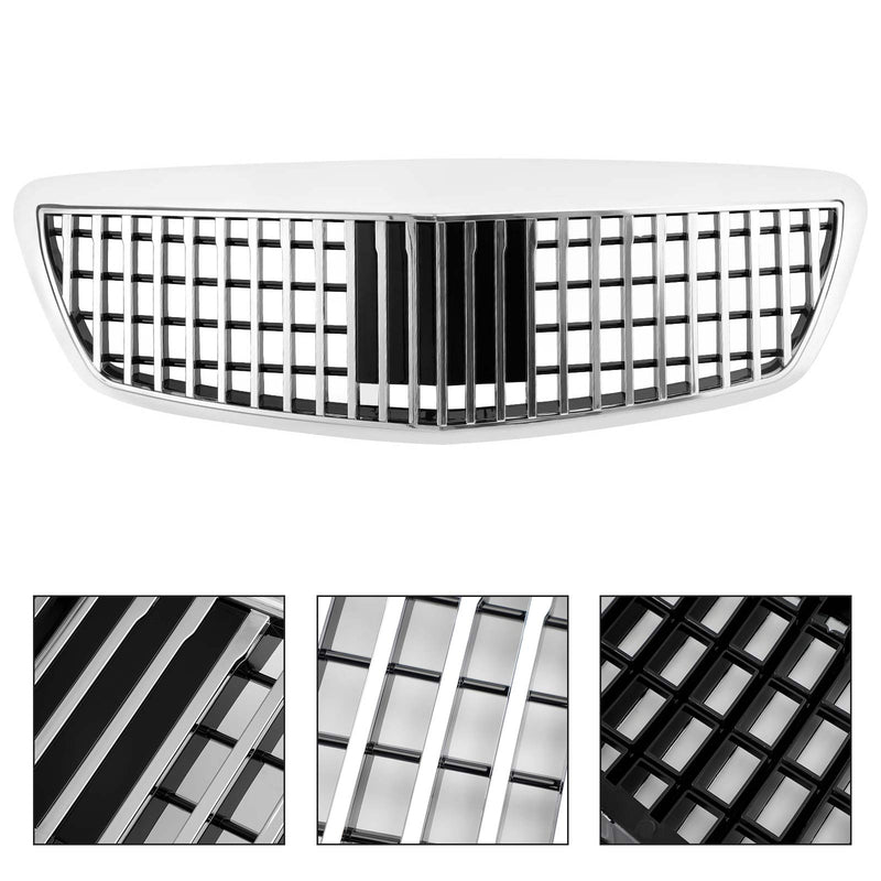 Maybach-grill för Benz S-klass W221 S550 S63 S450 2007-2009 Chrome