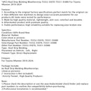 2010-2024 Toyota 4Runner 6-teiliges Set Dachtropfleisten, Dichtungen 75552-35070 75551-35080