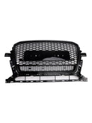 Schwarz glänzend Front Honeycomb Stoßstangengrill Grill Fit Audi Q5 2013-2017