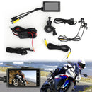 Grabador de vídeo DVR para motocicleta + cámara frontal 1080P Full HD y cámara de visión trasera