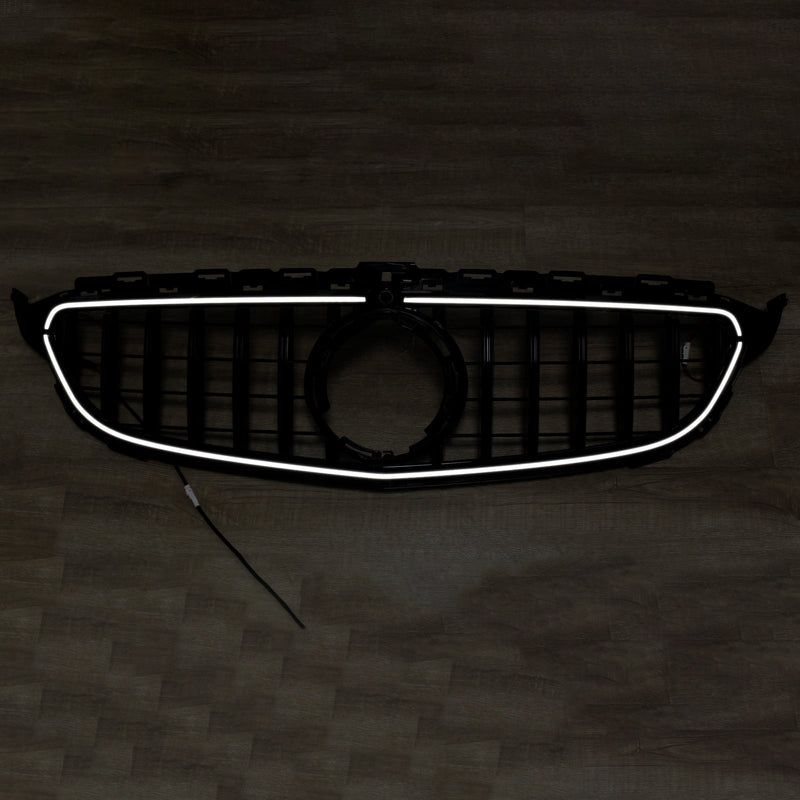 2015-2021 Mercedes W205 C250 C300 LED-etusäleikköllä, musta