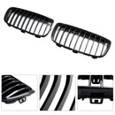 Grade de radiador preta brilhante, grade de barra dupla de rim para BMW Série 2 F45 F46 2015-18