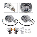 #D18 Headlight Lamp Spotlight Universal Coler Switch Fits Chrome For Motorcycle