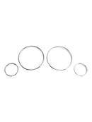 1994-2001 BMW E38 Série 7 Silver Dashboard Trim Rings Velocímetro Cluster 500-125