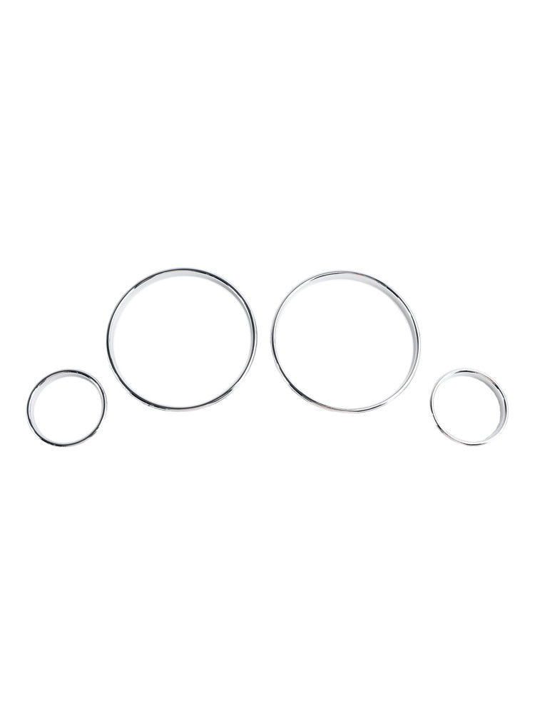 1999-2006 BMW E53 X5 Silver Dashboard Trim Rings Velocímetro Painel de instrumentos 500-125