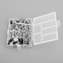 158 kusů - stříbrná hliníková sada šroubů M5/M6