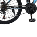 24" Pinnapyörä 24-nopeuksinen maastopyörä aikuisten polkupyörä sininen + pinkki