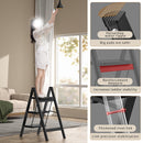 Step Ladder 3-tasoiset taitettavat alumiiniset leveät ja kevyet kompaktit tikkaat