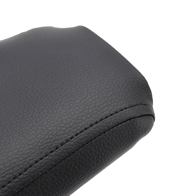 Schwarzer Leder-Armlehnen-Mittelkonsolendeckel für BMW E90 E91 E92 E93 51169134486
