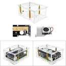 Raspberry Pi 5 PCI-E Adapter Housing PCIe på M.2 Adapter Board Acryl Box Cooler