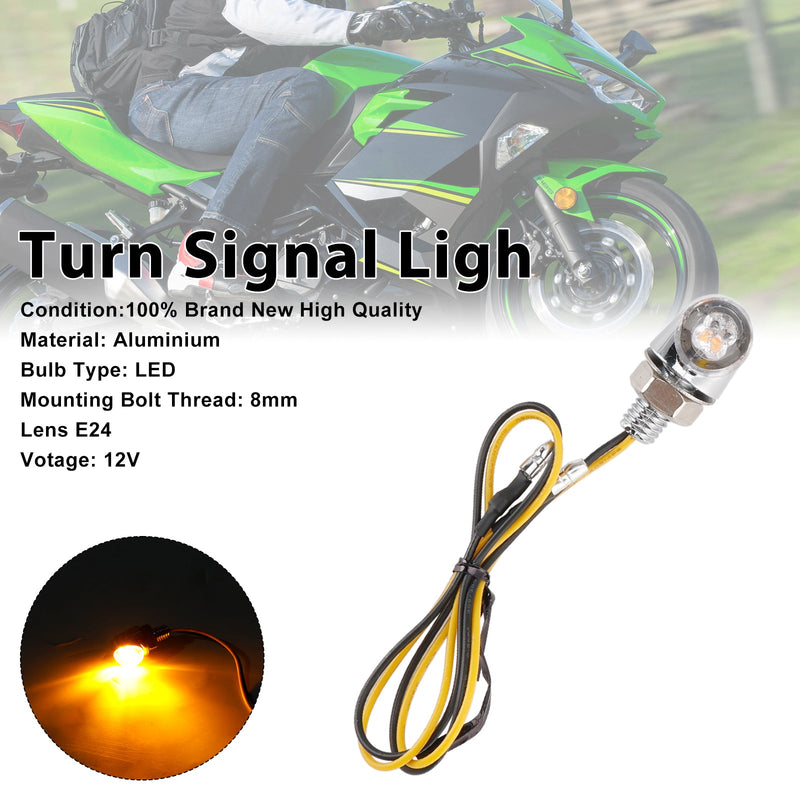 12V LED Blinker Anzeige Licht 8mm Universal Motorrad Für Honda