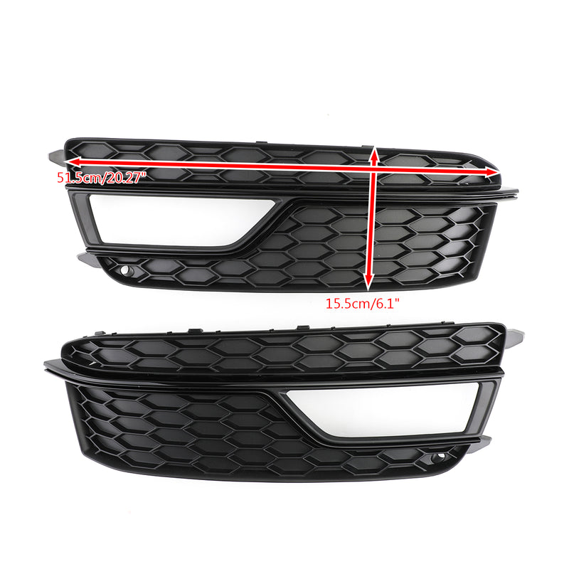 2013-2016 AUDI A5 S-Line S5 Par främre dimlampa Svart trim Grillar Grill