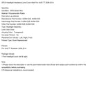 2008-2014 Audi TT 2 -pala ajo-linssipeitekuori