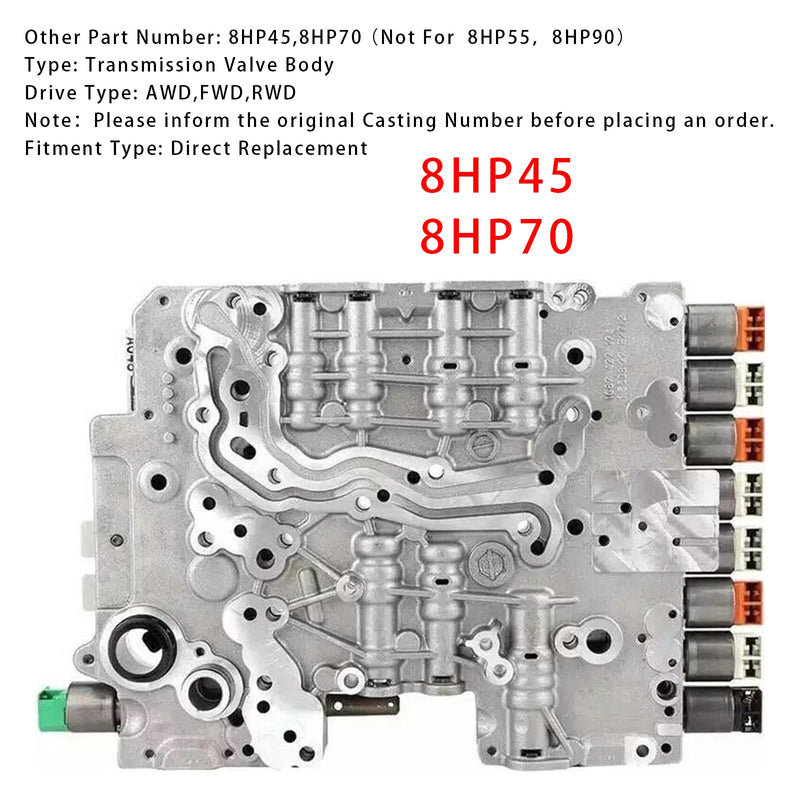 Jeep Wrangler 8 RWD (ab 2012) mit 2,8-Liter-Vierzylinder-Reihenmotor, 2,8-Liter-Vierzylinder-Reihenmotor, 3,6-Liter-V6-Motor und Getriebesteuergerät 8HP45/8HP70