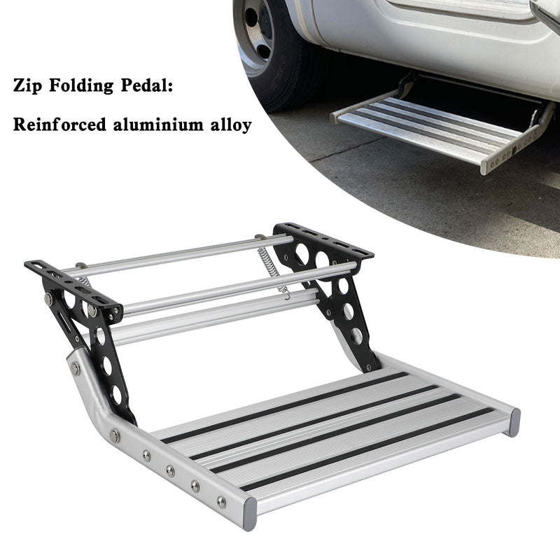 Peldaño plegable de aluminio para autocaravanas y caravanas Extensible.