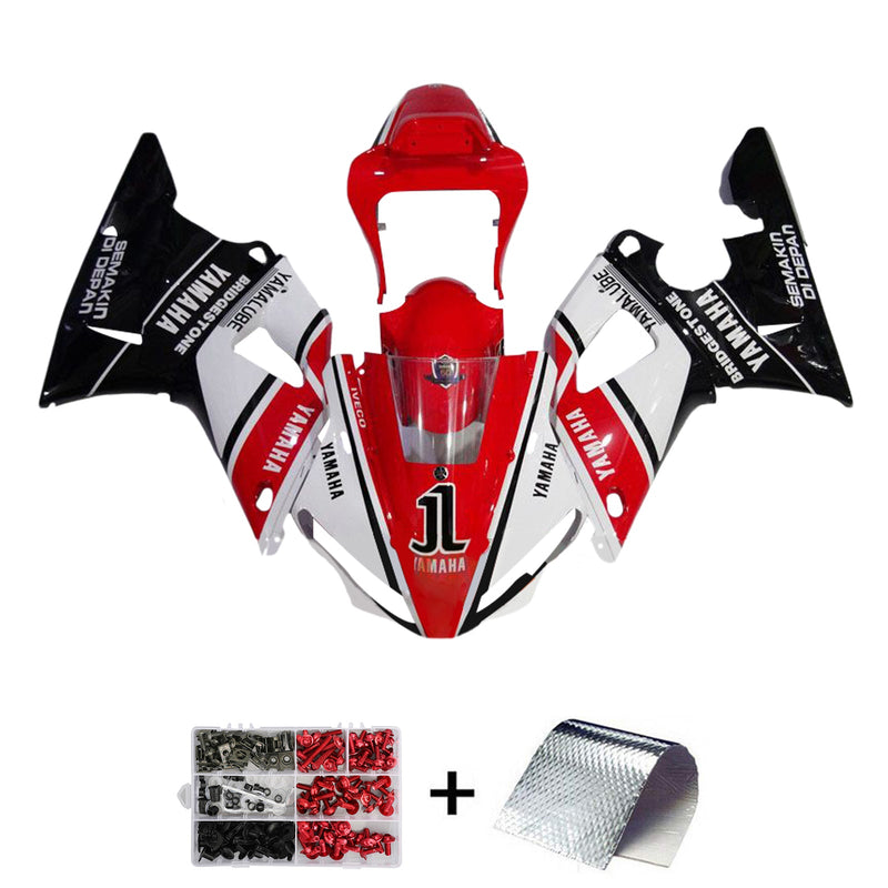 2000-2001 Yamaha YZF 1000 R1 injeksjonskinnesett kroppsplast ABS