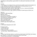 2013–2016 Mitsubishi Outlander LED-Bremsleuchte (oben montiert) 8334A113 Weiß