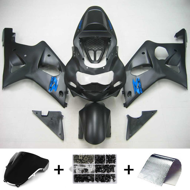 2000-2002 Suzuki GSXR1000 K1 K2 Injektionsverkaufs Kit Körperwerk Kunststoff ABS