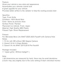 2020-2023 facelift Mercedes Benz VitoW447 Musta säleikkö