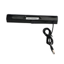 100Hz kablede USB-computerhøjttalere Stereo Soundbar til pc og bærbar, sort