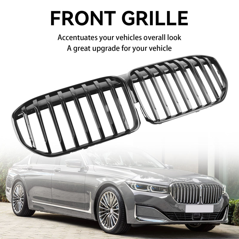 2019-2022 BMW 7-serie G11 G12 Single Lat Kylargrill blank svart