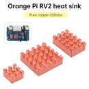 Kühler Orange Pi RV2 Entwicklungsboard Kühlkörper aus reinem Kupfer, selbstklebender Kühler