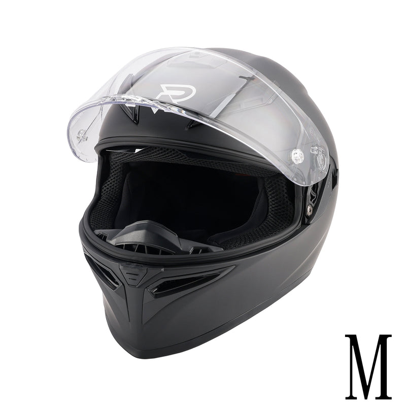 Dot motorcykelhjälm för vuxna, gata, integrerad hjälm, orange, matt svart