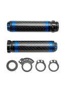 7/8 ""/22Mm Motorrad Lenker Handgriffe Carbon Universal Grün Für Motorrad Silber