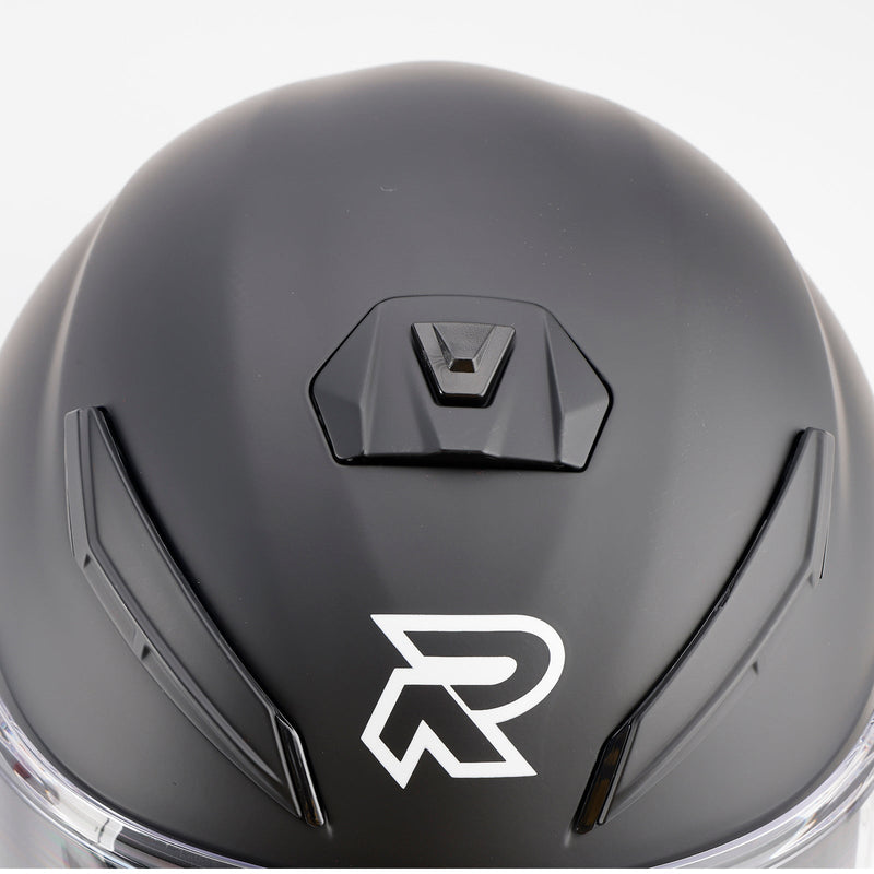 Dot motorcykelhjälm för vuxna, gata, integrerad hjälm, orange, matt svart