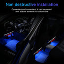 Auto-Innenraum-Fußraum-Atmosphäre RGB-LED-Streifenlichter mit Fernbedienung + APP-Steuerung