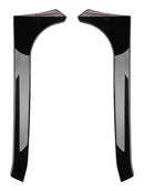 2008–2013 VW Golf MK6 GTI schwarz glänzend Paar Heckscheibe Seitenflügel Spoiler