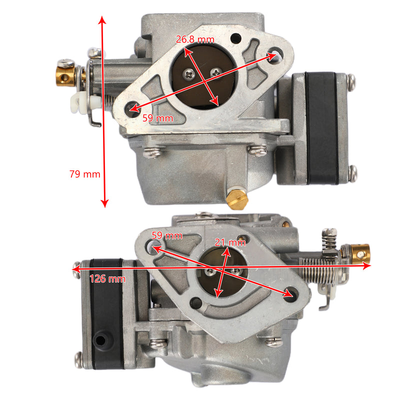 Carburador para motores fueraborda Mercury mariner 4-5 HP (2 tiempos) 812648