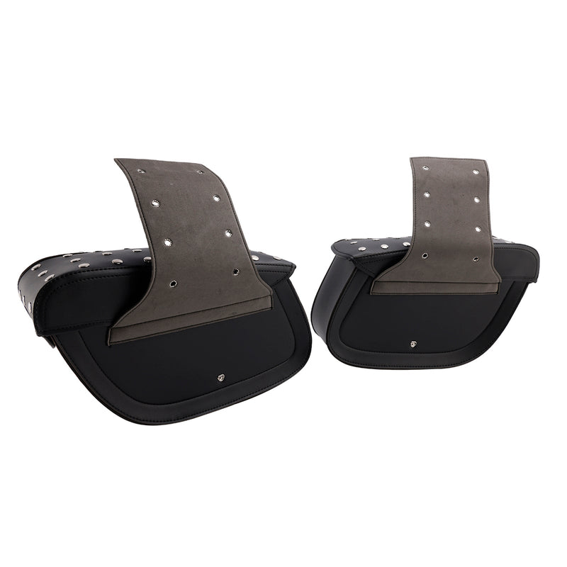 Universell sadelväska sida förvaringssvåse pu bagage svart 80L för motorcykel