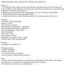 2006-2011 VW Bora GLI Rechte Scheinwerferlampe 1JD941018