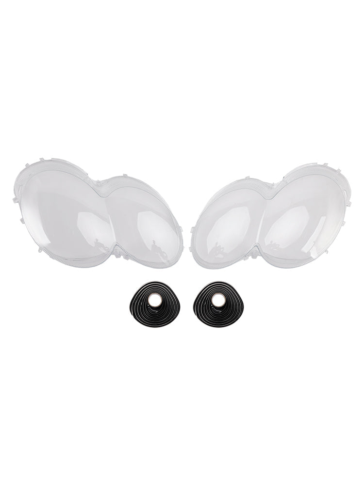 2003-2008 Benz W230/R230 SL500 SL600 2Pcs Headlight Shell Lens Cover+Glue