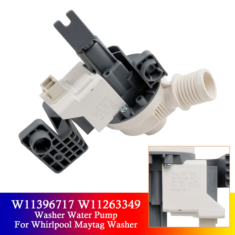 W11396717W11263349Tvättmaskin vattenpump till Whirlpool Maytag tvättmaskin