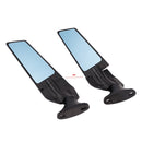 Black wing fin rearview mirrors for Honda CBR600F 2011-2014 and CBR650R 2019-2023