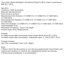 2 kappaletta loistavat mustat ajovalot koristirengas Mini Cooper Countryman R60: lle