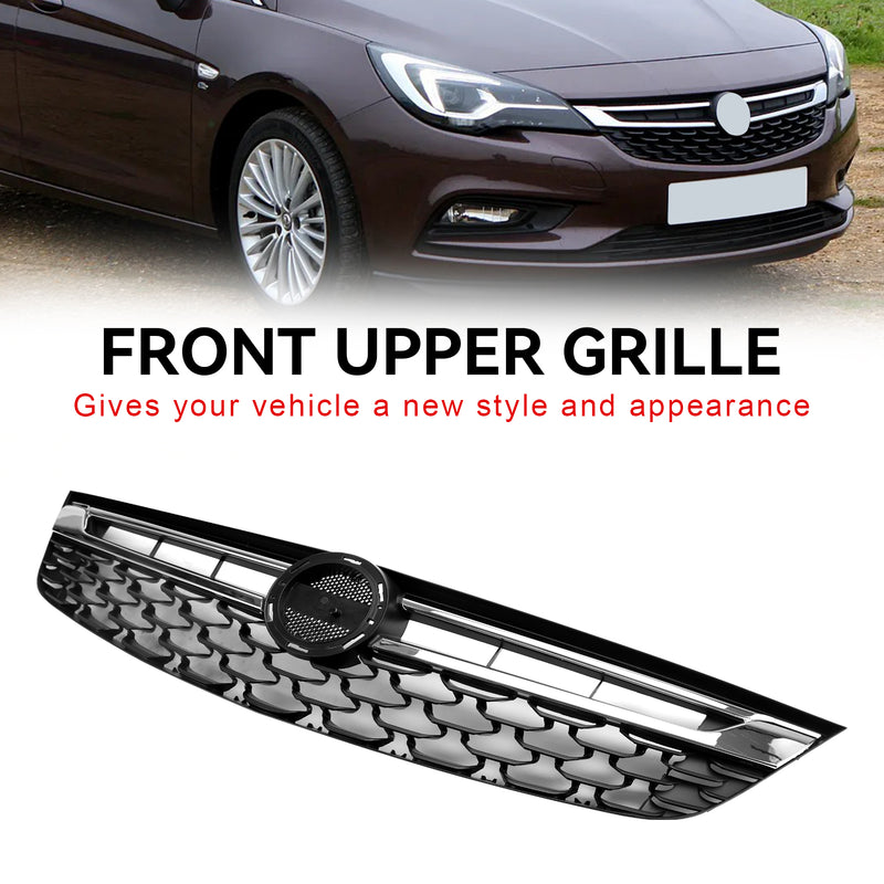 Svart Krom Främre Stötfångare Grill Grill För Opel Astra K 2015-2019 Facelift