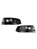 2016-2019 Audi A4 B9 S4 Rejilla de luz antiniebla para parachoques delantero negro de 2 piezas