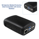 ABS-Schale für Raspberry Pi5/5B, Spritzguss-Schutzschale mit aktivem Kühler