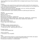 2008-2015 CHRYSLER TOWN & COUNTRY Hodinová pružina volantu 56046241AG 56046241AA