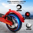 8,5" skládací elektrická koloběžka s aplikací, 350 W, dojezd 35 km, 30 km/h, dojíždění do města, červená